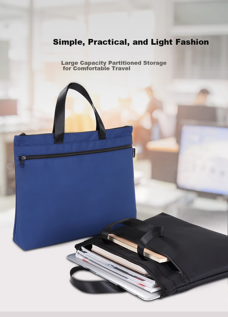 COMIX Thickened 3D Office Handbag/conference Bag/business Bag/document Bag/business Double Zipper Bag Large Capacity Laptop Briefcase Black Portable EA5002 1