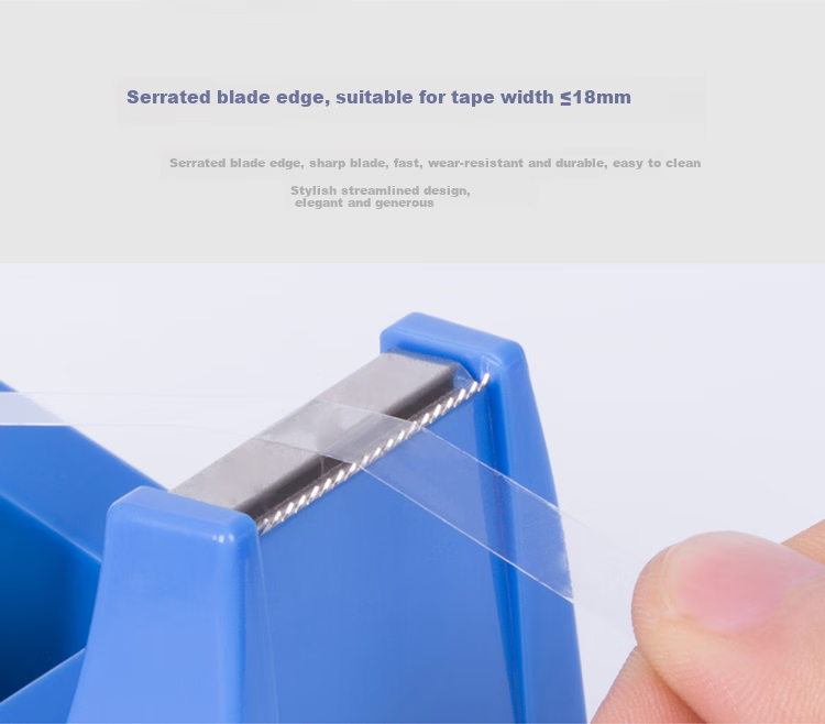 Deli Medium Tape Dispenser Cutter Sealer (Tape Width ≤18mm) Blue 810 4