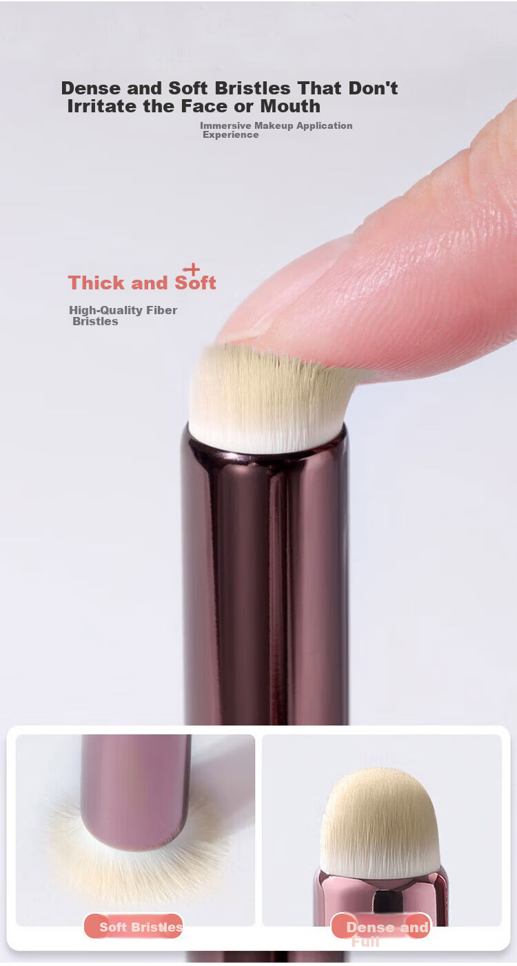 LiQing Round Head Gradient Lip Brush Set of 2 Multifunctional Concealer and Lip Makeup Brushes 5
