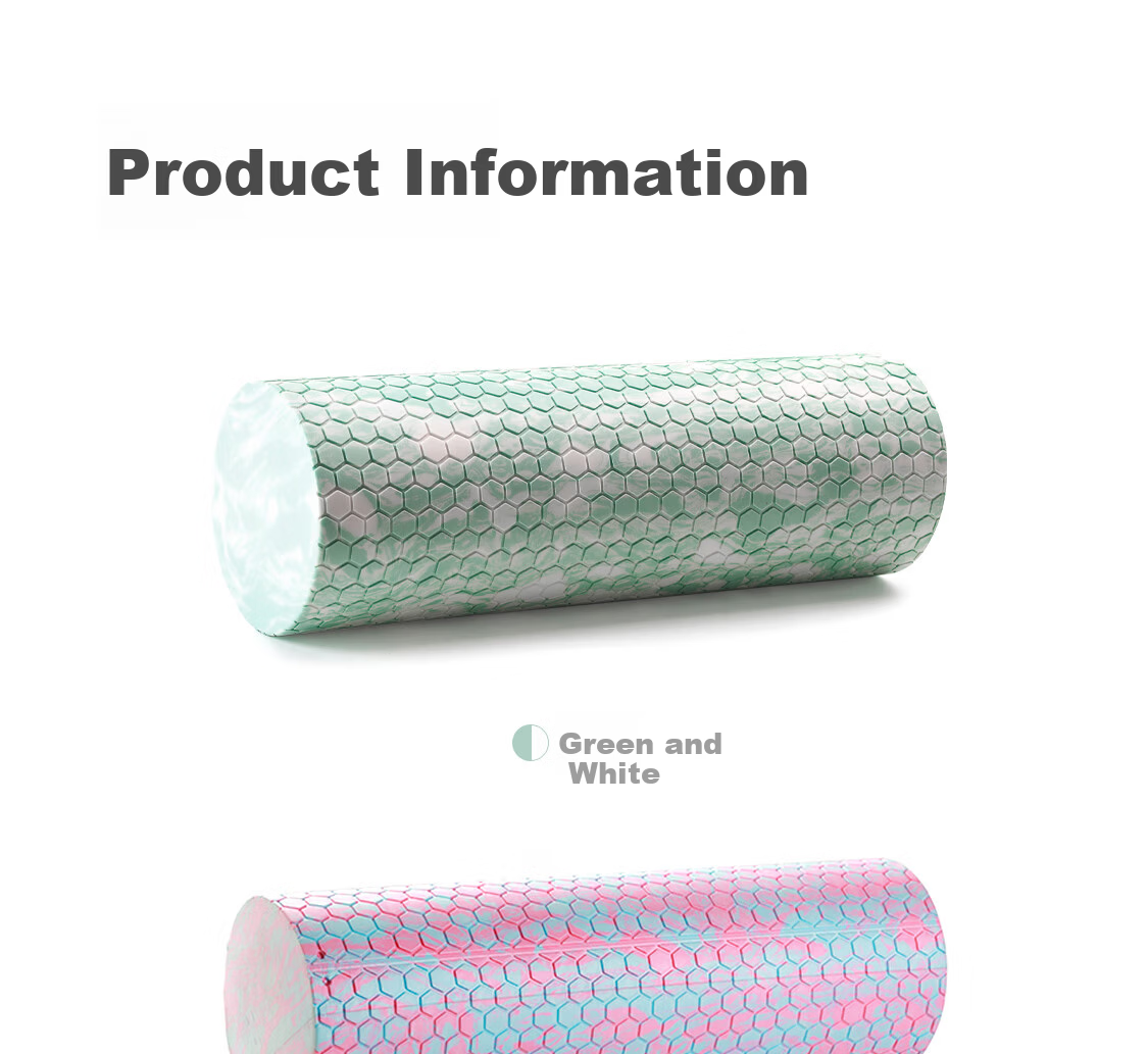 JOINFIT Foam Roller Spiky Muscle Relaxation Stick Leg Massager Large Trigger Point Yoga Stick Green White for Men and Women 10
