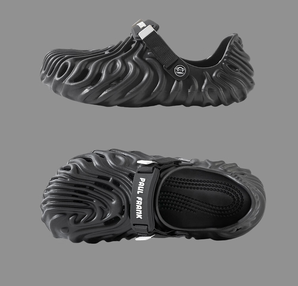 Paul Frank Head Hole Sandals Beach Shoes Outdoor Men’s Water Shoes River Trekking Shoes Home Slippers Black Size 44-45 13