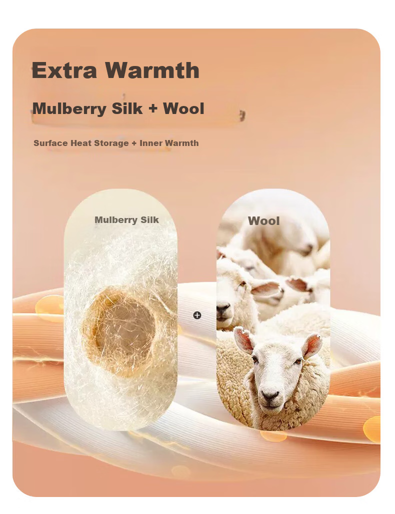 BOPRUIEY Women's Warm Vest Wool and Silk Seamless Fleece Quick Warmth Thermal Close-Fitting Underwear 7