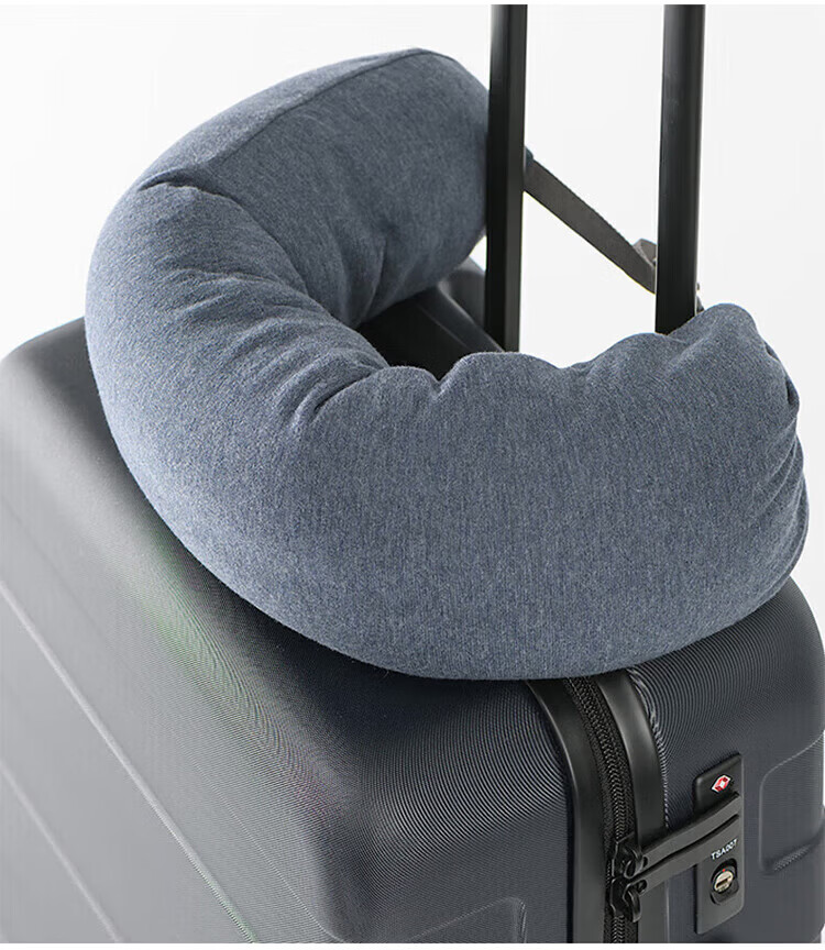 MUJI Comfortable Neck Pillow, Nap Pillow, U-Shaped Pillow, Travel Pillow, Office Headrest, Backrest, Nap Pillow, Navy Blue 2