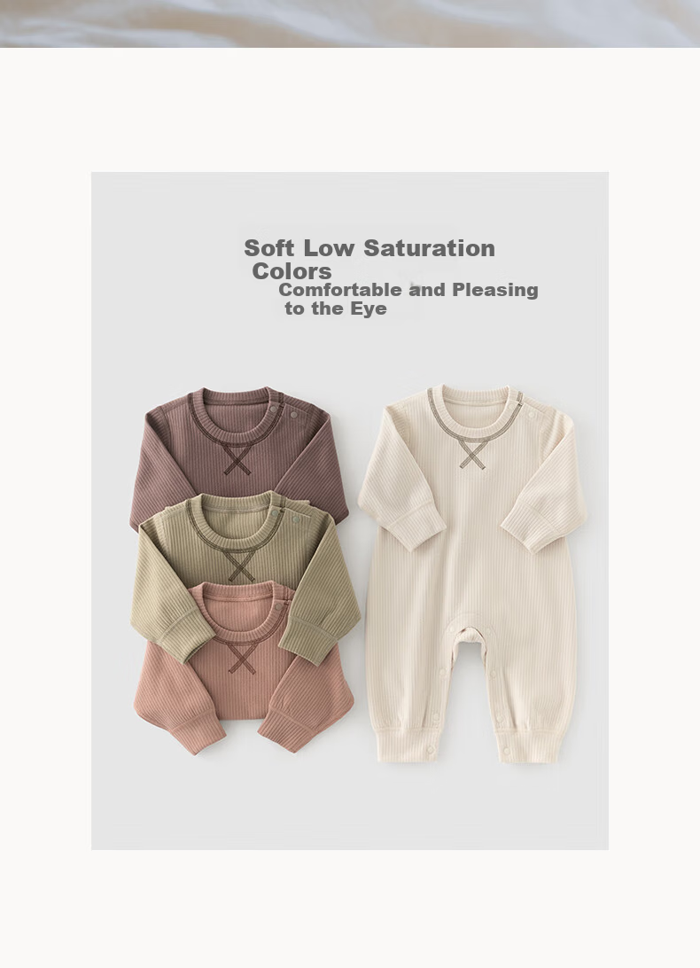 Guaiqixiong [Air Light Warm Fleece] Baby Romper, Autumn And Winter Thermal Sleepwear, Heat-Retaining Infant Home Wear, Onesie, Bodysuit 1
