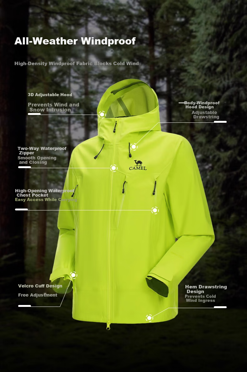 CAMEL [King Armor] Linyue Softshell Jacket Spring Summer New Professional Hard Shell Euro-Tech Windbreaker S 7