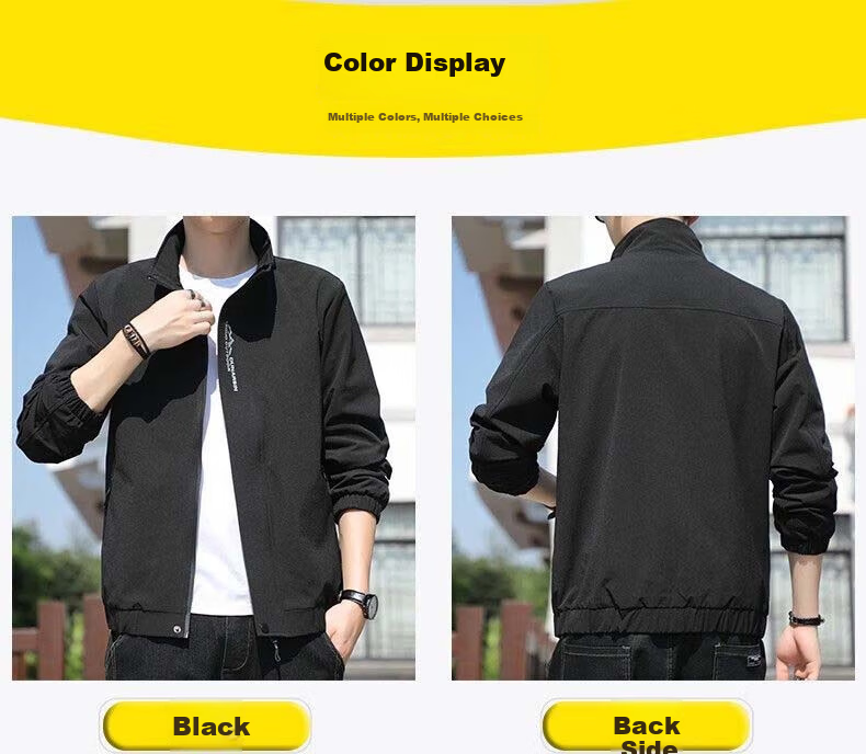 JEANSWEST OUTDOOR Men's Jacket, Spring And Autumn Outerwear, Winter Business Casual Loose-Fitting Stand-Collar Top for Young And Middle-Aged Men, Bean Green, 4XL 4