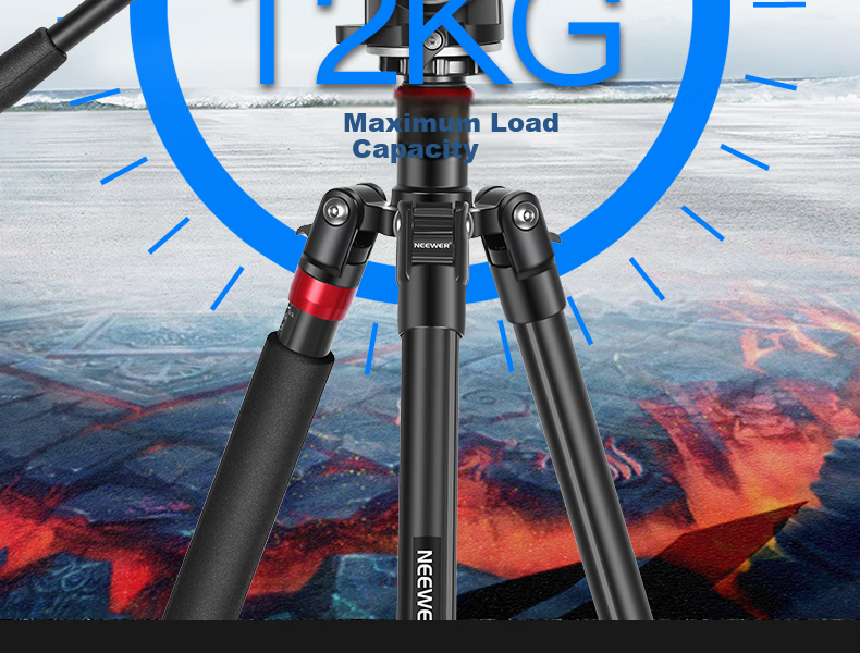 NEEWER Aluminum Alloy Lightweight Tripod for DSLR And Mirrorless Cameras, Professional Universal Photography And Video Stand, Outdoor Travel Monopod SAB264 6