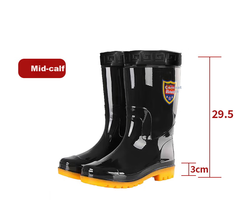 Leyoubaiyi Food Factory Labor Protection Rain Boots Size 44 Wear-Resistant Non-Slip High Tube Waterproof Work Sanitary Shoes White 14