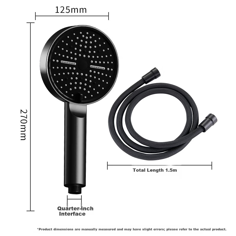 BSITN High-Pressure Shower Head Set with Hose, Large Water Flow Handheld Shower Head BH034