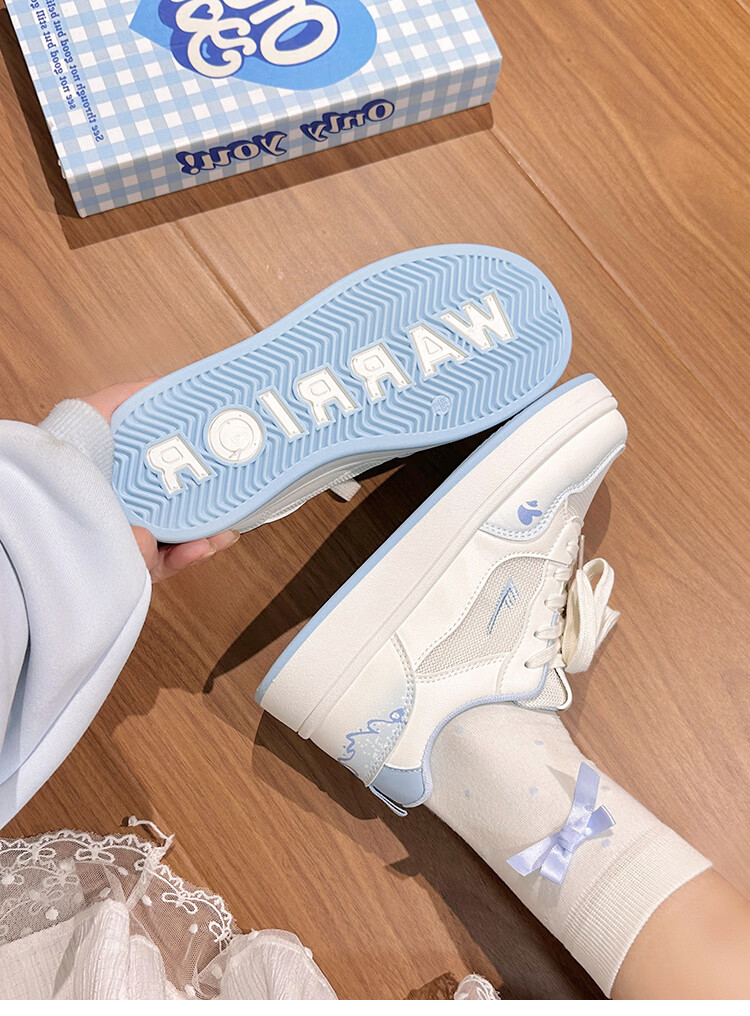 Warrior High-Value Mesh Breathable White Sneakers for Women 2026 New Spring Summer Soft Sole Casual Shoes Student Thick Sole Sneakers for Women 4