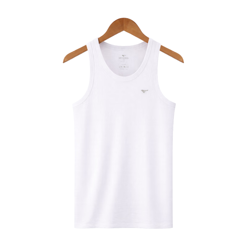 Seven Wolves Men's Vest [10A Antibacterial and Anti-Mite] Pure Cotton Comfortable Vest Versatile Sports Stretch Base Shirt 3-Pack