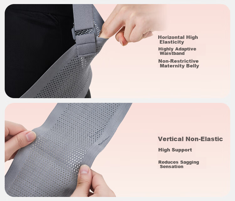 JD Jingzao Maternity Support Belt for Pregnant Women, Mid to Late Pregnancy, Anti-Displacement, Waist Support, Lightweight, Breathable, Adjustable, Gray L 6