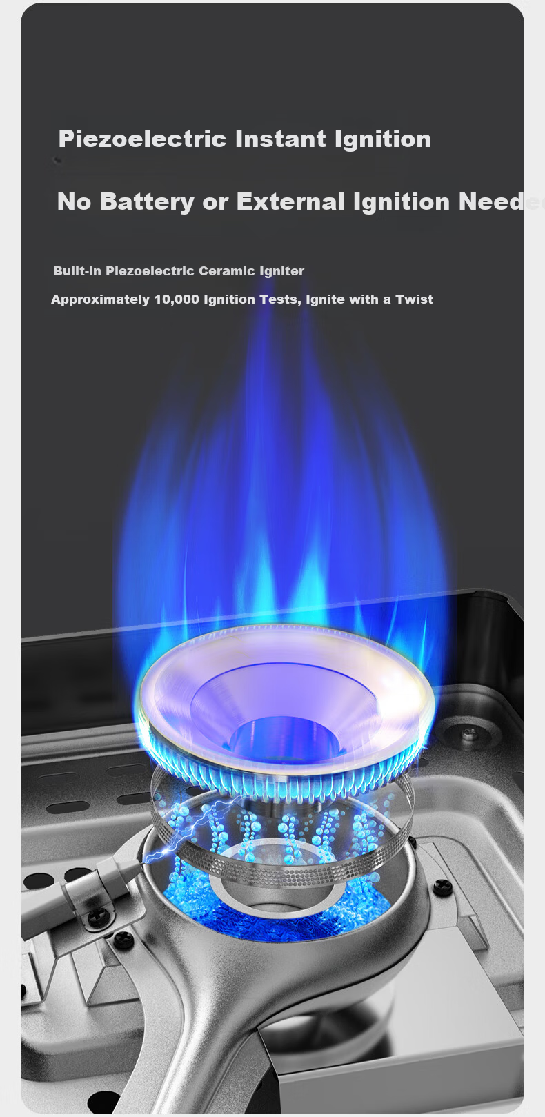 Jinyu Portable Cassette Stove Windproof Explosion-Proof Gas Cooker Outdoor Camping Magnetic Stove High-Power 4.1KW Gas Burner 10