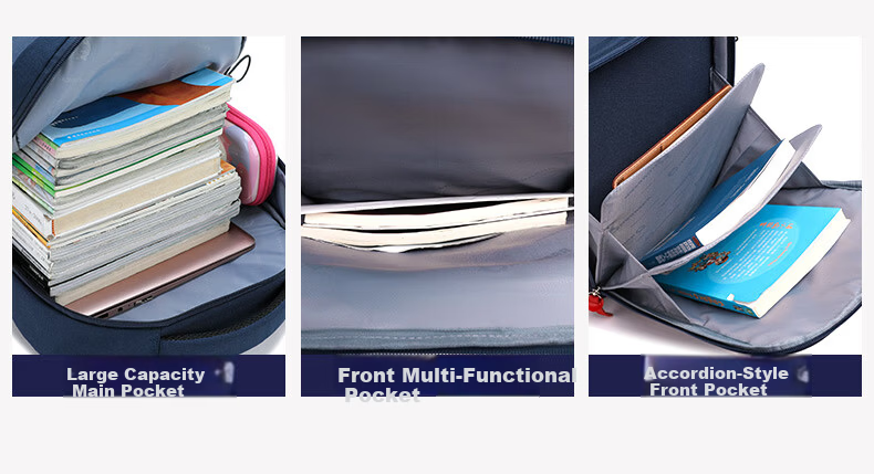 Almost Bear Middle School Student Backpack Boys Lightweight Load-Reducing Spine Protection Elementary School Girls Multi-Compartment Large Capacity Backpack for Grades 3 to 6 7