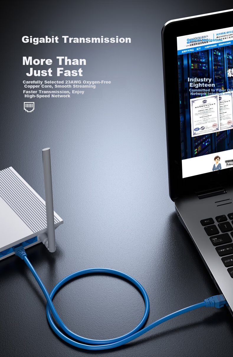 Guanghang Cat5e UTP Ethernet Cable 5m High-Speed Gigabit Network Patch Cord Blue GH-5EBL5 2