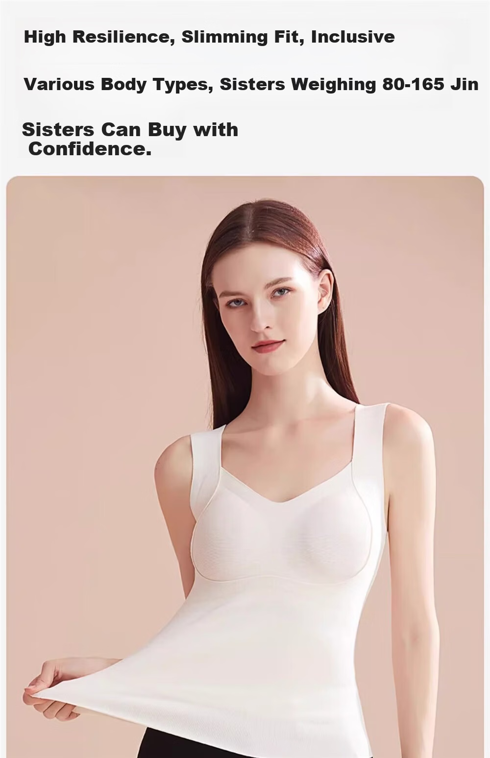 Urban Beauty Women's Thermal Camisole with Built-in Padded Bra, Fleece-Lined Seamless Autumn Winter Base Layer 16