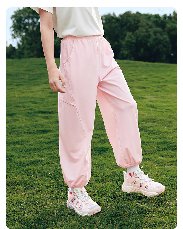 BALABALA Boys And Girls Casual Pants Children's Trousers, 2026 New Summer Thin Style for Older Kids, Cool Breathable Sports Pants 7