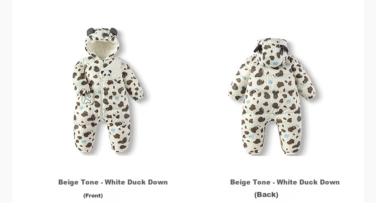 BALABALA Kids Lightweight Down Jacket Baby Outdoor One-Piece Winter Romper Toddler Clothes Boys Girls Cute 10