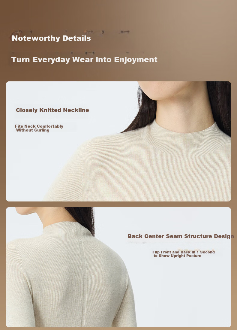 PurCotton Guo Jingjing Recommended Seamless Zero-Feel 100% Long-Staple Cotton Anti-Static Soft Cotton Sweater 23