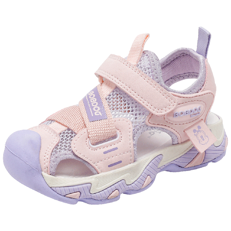 BOBDOG House Kids Summer Sandals Girls Versatile Hollow-out Beach Shoes 605562031 Light Pink/Pink Purple Size 26