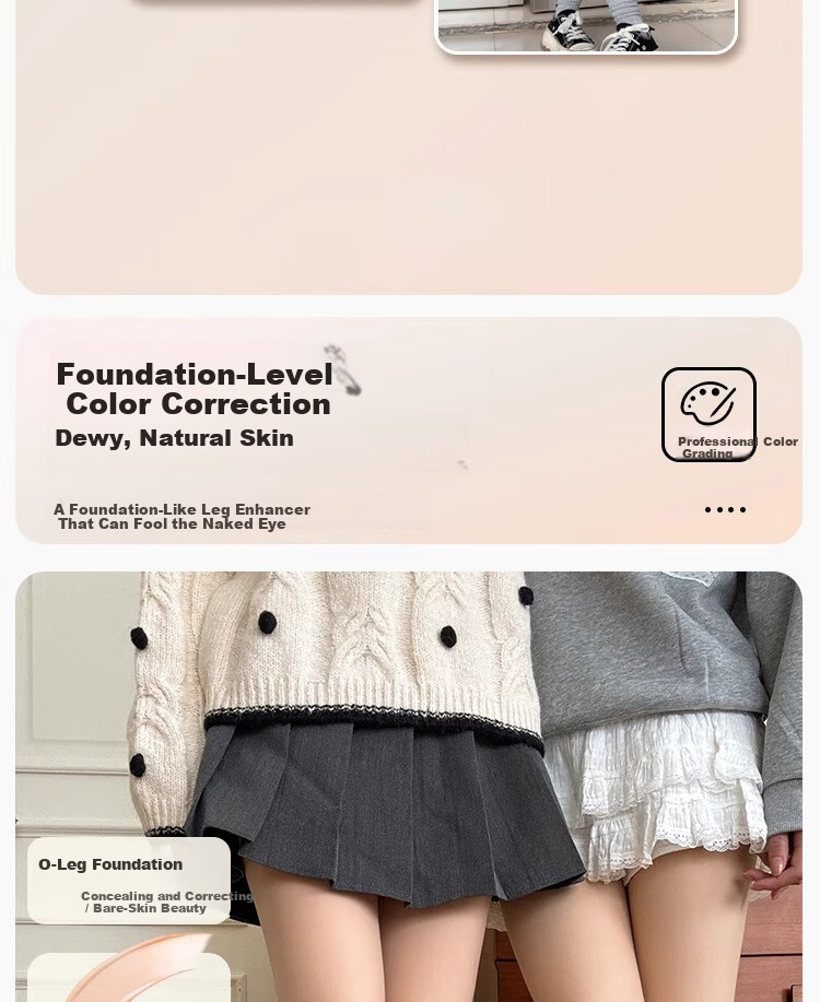 Youkeshu Women's Autumn Winter Fleece-Lined Thickened Tummy Control Hip-Lifting Natural Skin Tone Bare-Leg Effect Footed Leggings Tights 2