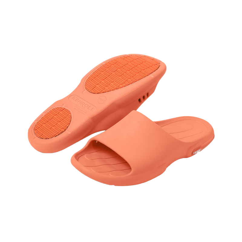 KENROLL Unisex Bathroom Indoor Outdoor Non-Slip Slippers, Luminous Home Sandals, Lava Orange, Size 35-36 (230mm)