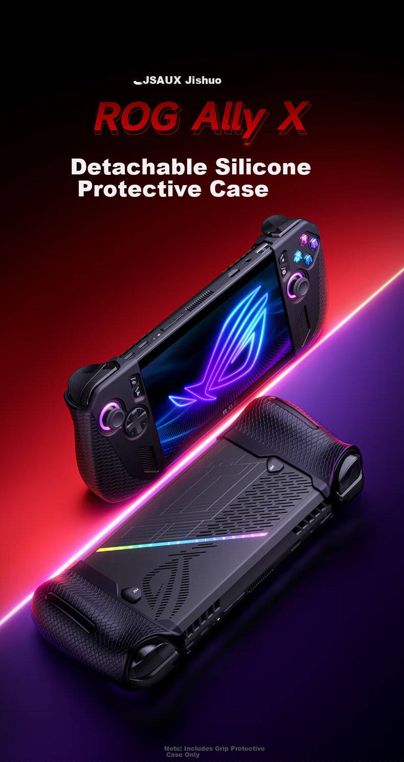 JSAUX Protective Case for ROG Ally X Grip Cover Accessories ASUS ROG Handheld Anti-Slip Black 2