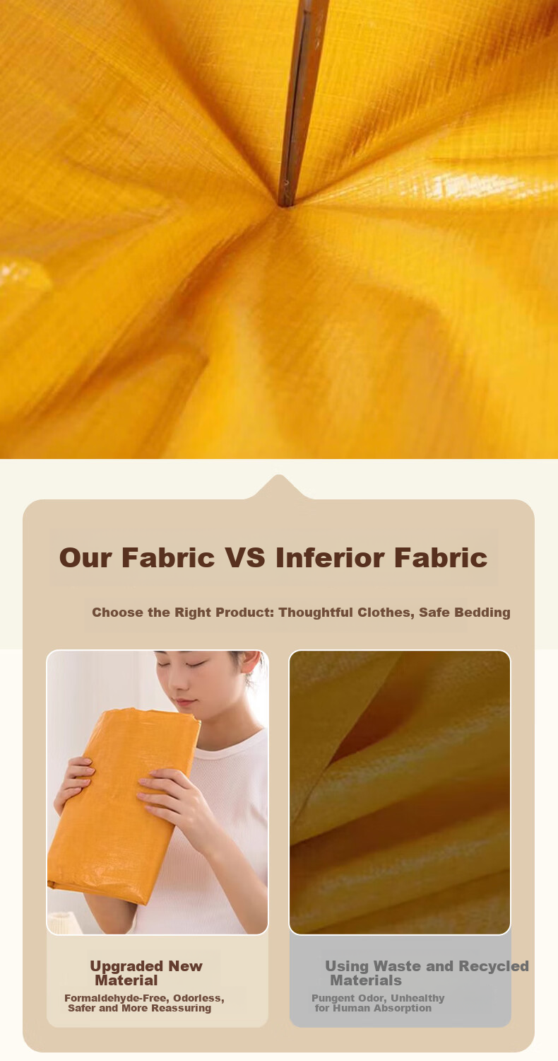 Miaoxinsi Large Capacity Moving Packing Bag Woven Ton Bag Logistics Transfer Organizer Thickened Waterproof Quilt Clothes Packing Tool 10