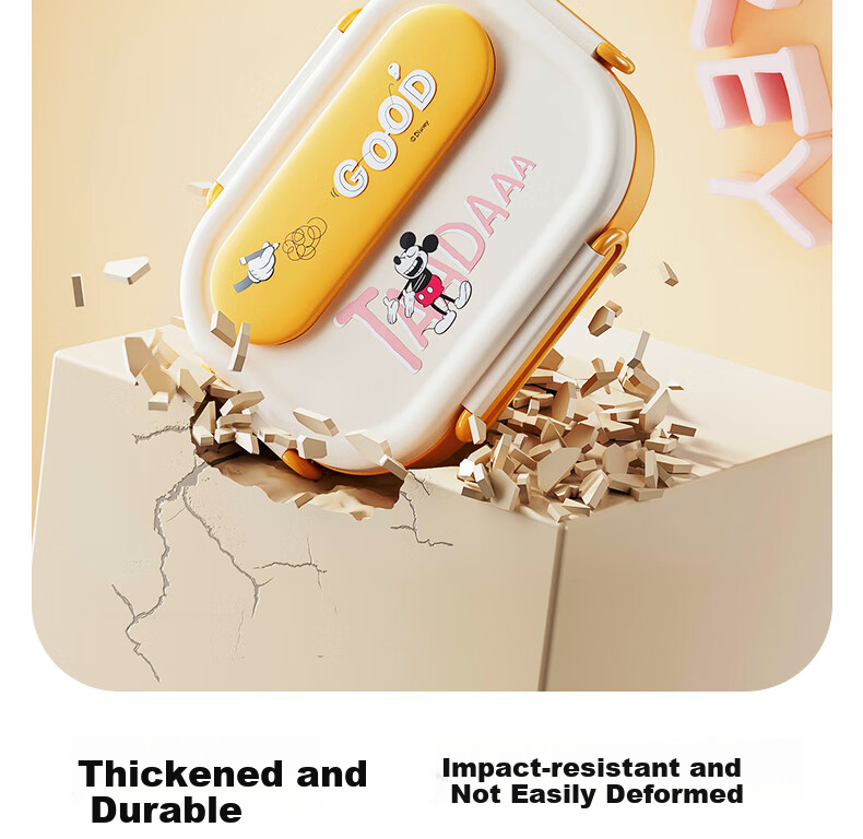 Ymer Children's Insulated Lunch Box Student Special School Partition Bento Box Office Stainless Steel 316 Mickey 20