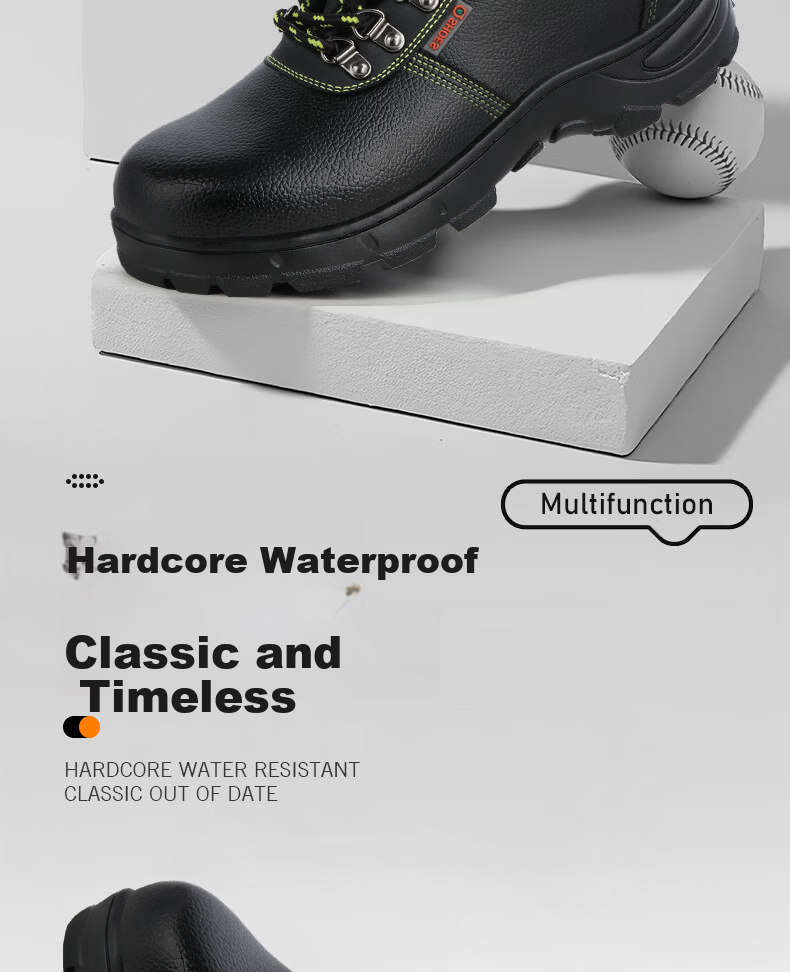 Weierdun Safety Shoes for Men, Breathable Steel Toe Cap, Puncture-Resistant, Wear-Resistant, Waterproof Construction Site Work Shoes 9215-1 Size 39 2