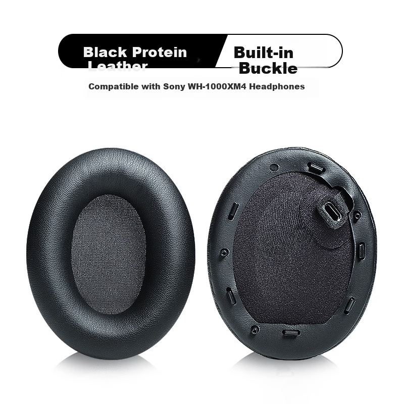 Penggu Replacement Ear Pads for Sony WH-1000XM4 Over-Ear Headphones, Black Sponge Cushion Covers