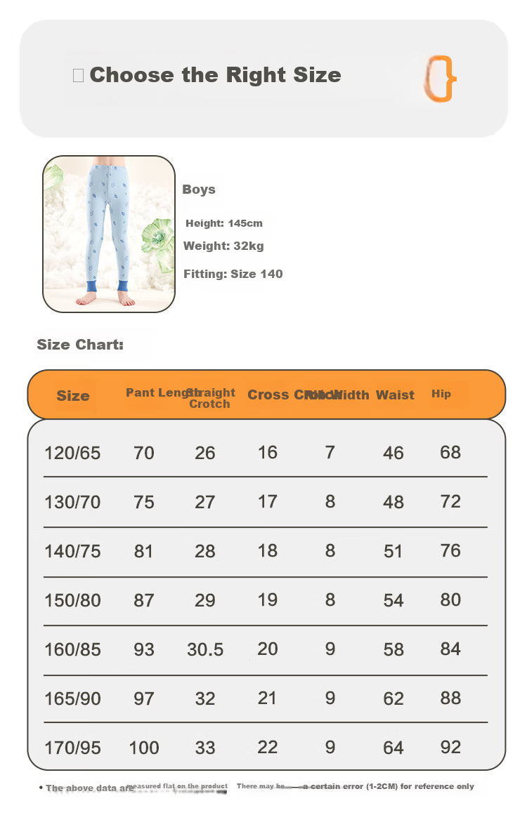 Hodohome Kids Cotton Thermal Leggings A-Class Girls Warm Pants Autumn Winter Cotton Fleece Sleepwear for Girls Size 150-170 11