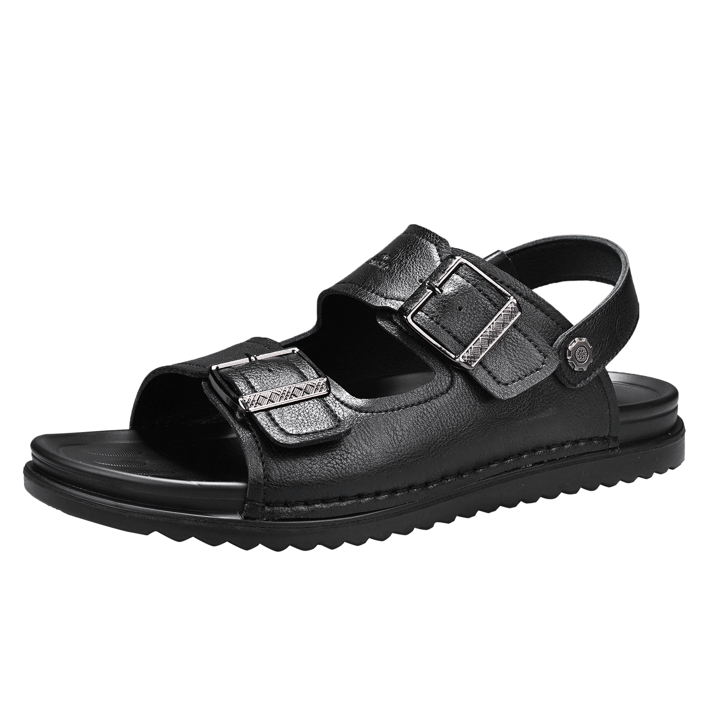 Bull Family Men's Leather Sandals Summer New Casual Outdoor Breathable Beach Shoes Men's Sports Driving Dual-Purpose Slippers