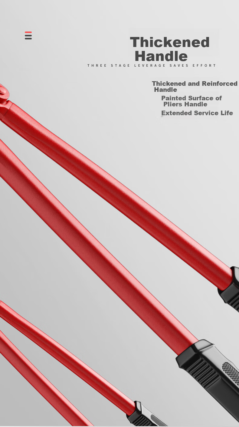 DELIXI Pliers, Rebar Cutter, Labor-Saving Heavy-Duty Scissors, Wire Cutter, Large Pliers, Wire Snips, Lock Cutter 5