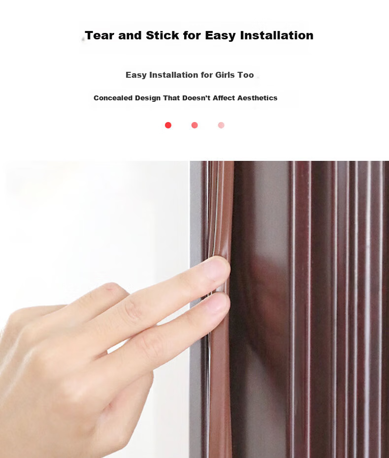 Oumai Anti-theft Door Sealing Strip 10x6mm Weatherproof Soundproof Door Gap Insulation Strip 8
