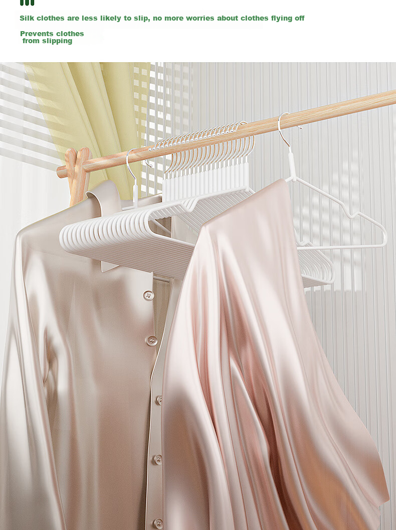 Grace Non-Slip No-Marking Clothes Hangers, Thickened and Widened Large Adult Household Clothes Hangers, 20-Pack 3