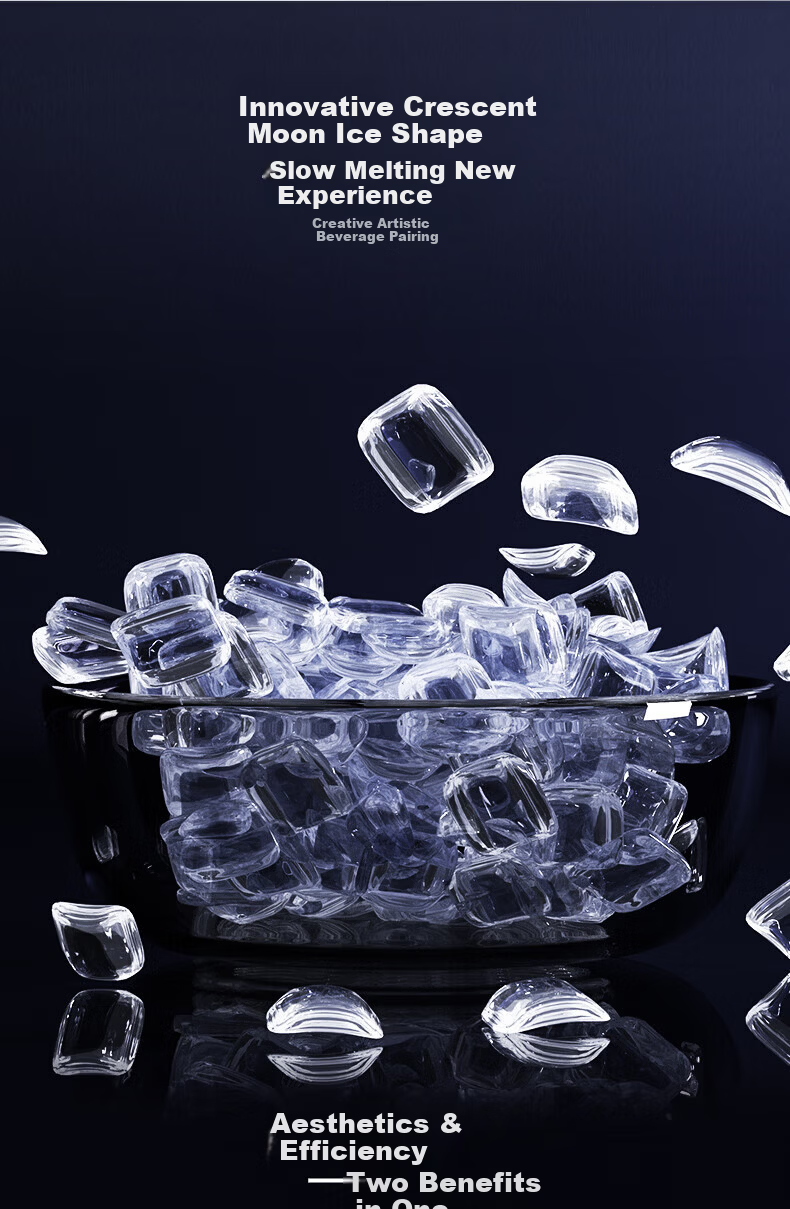 Wellcome Small Ice Maker Crescent Ice Thickened WIFI Fully Automatic Small Ice Maker UV Sterilization Ice Machine 5