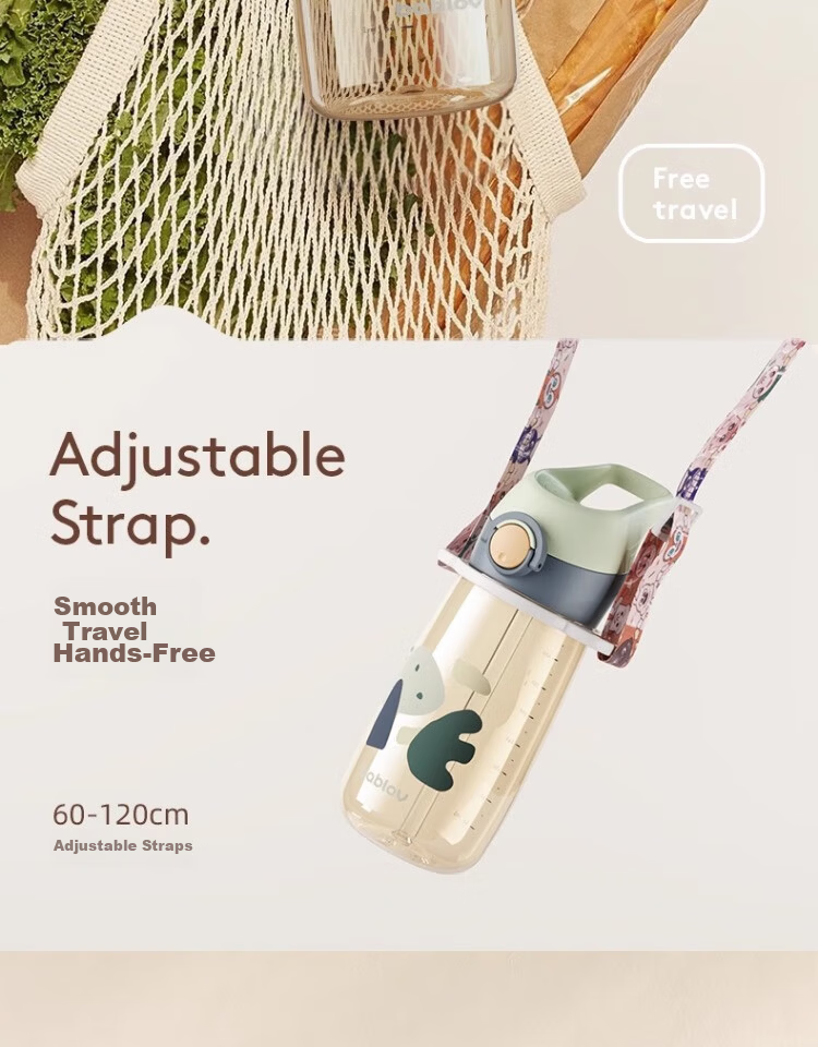 BABLOV Maternity Straw Cup PPSU Baby Water Bottle High Temperature Resistant Leak-Proof Cup for Children School Use 15
