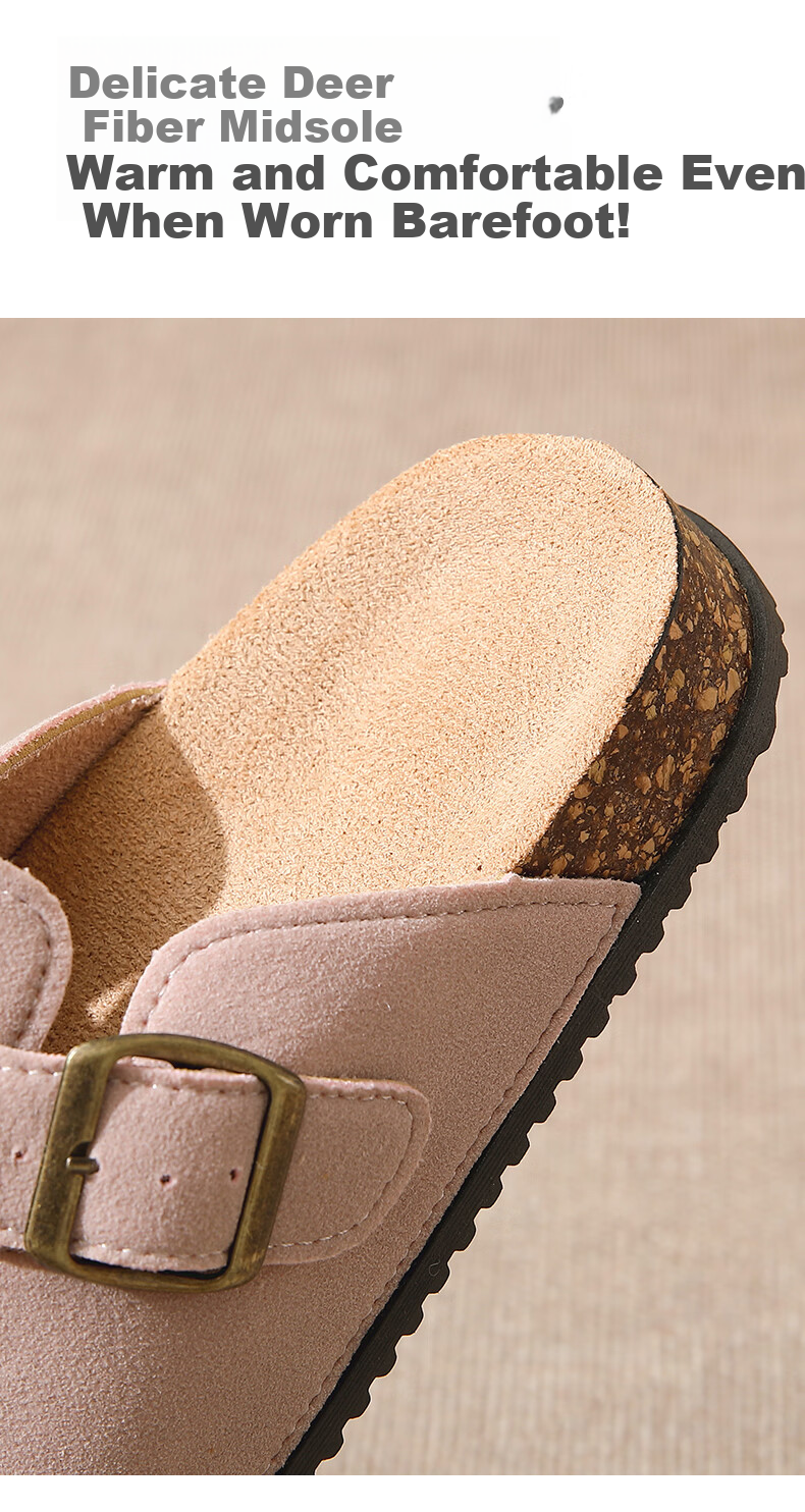 YUZHAOLIN Spring Summer Autumn Women's Birkenstock Style Faux Leather Slip-On Mules YF002 4