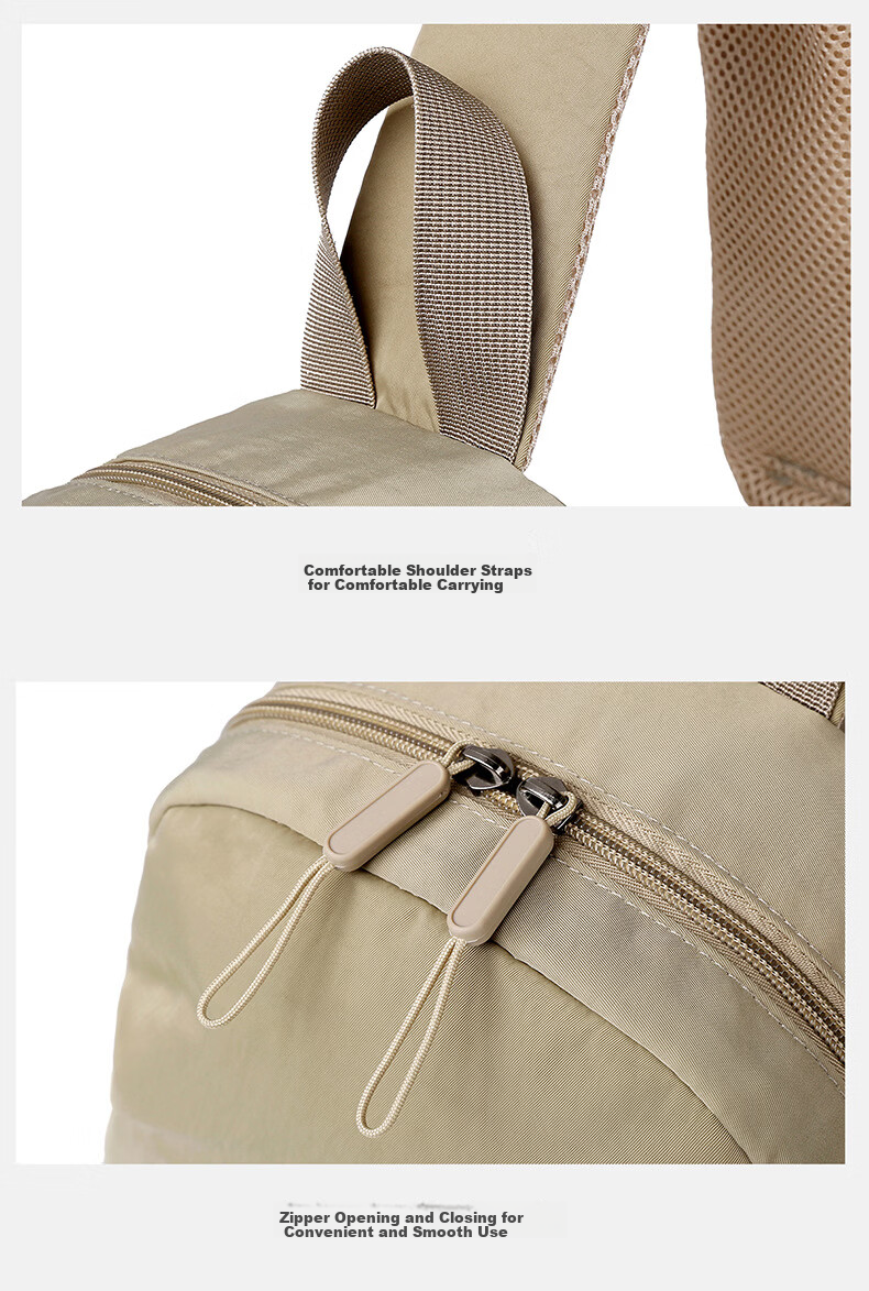 JEVI Men's Chest Bag Casual Water-Resistant Oxford Cloth Crossbody Shoulder Bag Korean Style Trendy Front Chest Bag 17
