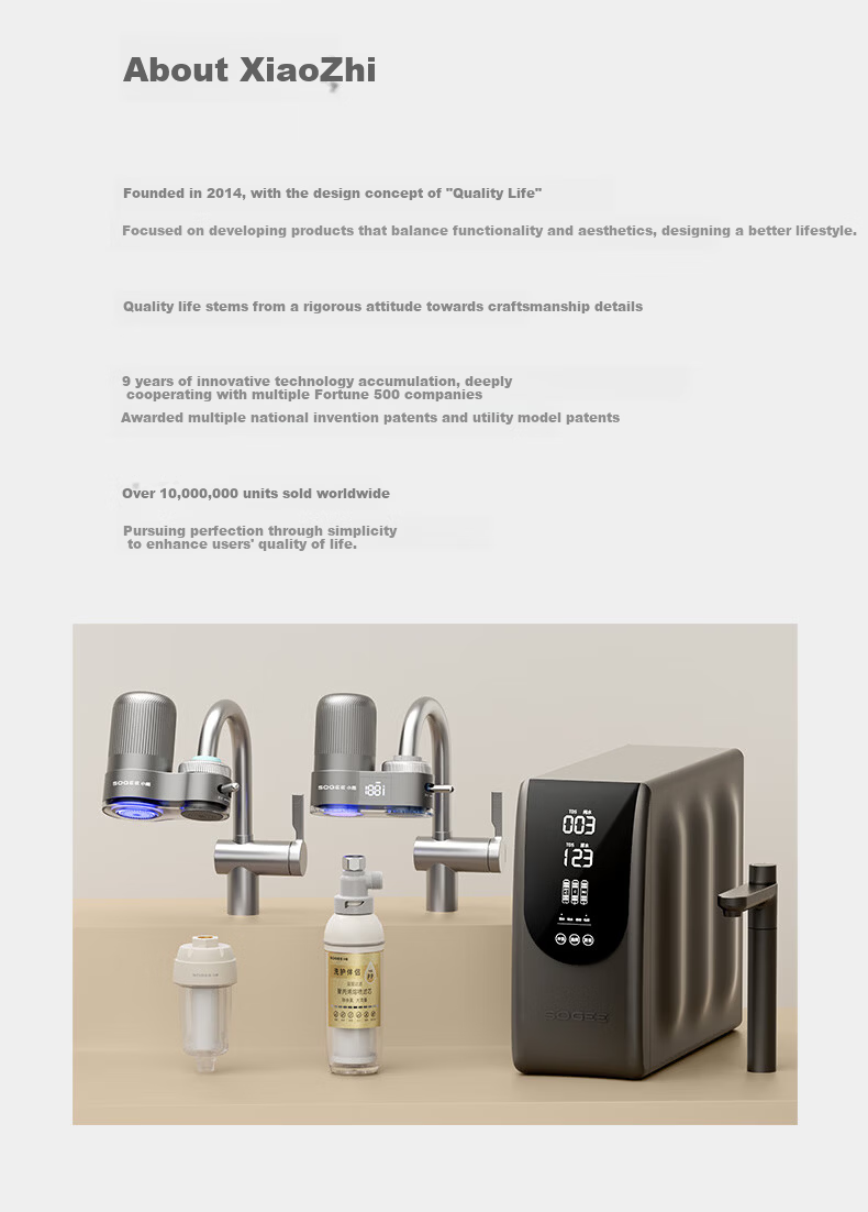 XiaoZhi Pre-Filter 6.7T/H Backwash 40 Micron High-Flow Whole House Water Filter QJ01 2