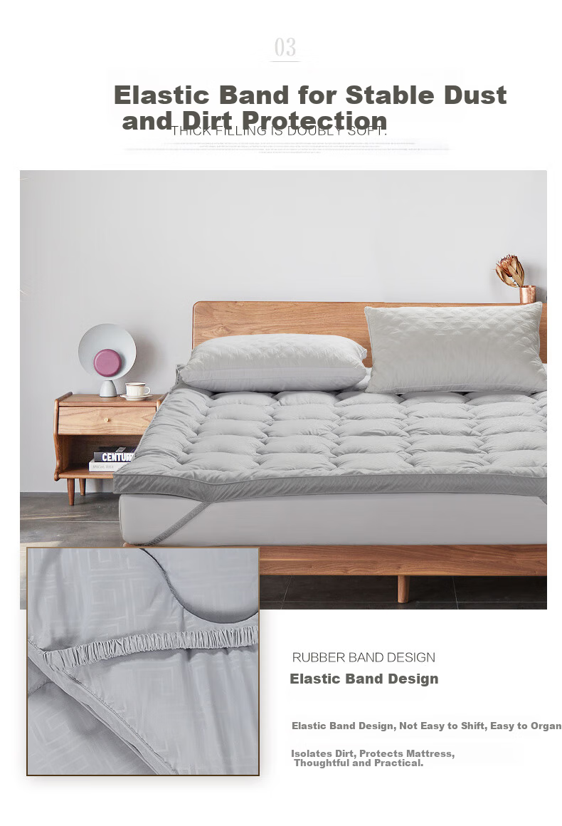 Fuanna Mattress Protector Non-Slip Thickened Washable Mattress Pad Single Tatami Mat 120x200cm 6