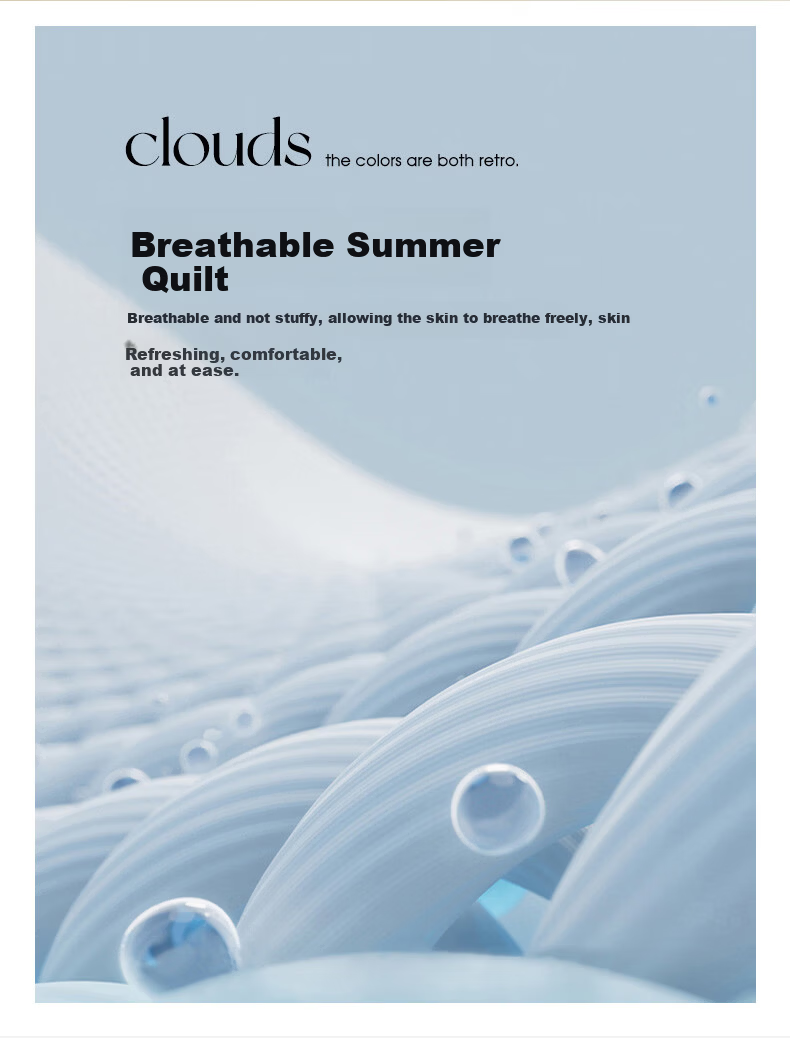 MUJI A-Class All-Cotton Summer Quilt Four-Piece Set Home Air-Conditioned Thin Quilt Bed Sheet Quilt Core 200*230cm 13