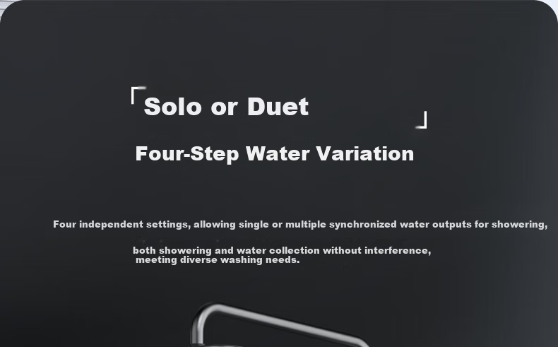 JOMOO Shower Set Gun Gray Piano Key Automatic Descaling Pure Copper Waterway Shower 36602-536/HBS-1 20