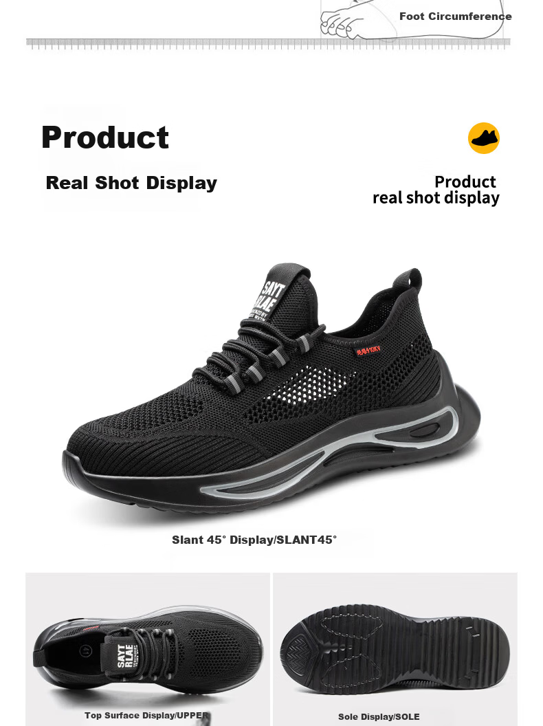 LAOGUANJIA Men's Summer Breathable Work Shoes with Fiberglass Toe Cap, Anti-Smash, Anti-Puncture, Electrician Insulated 10KV Safety Shoes for Women, Size 36, Length 270mm 15