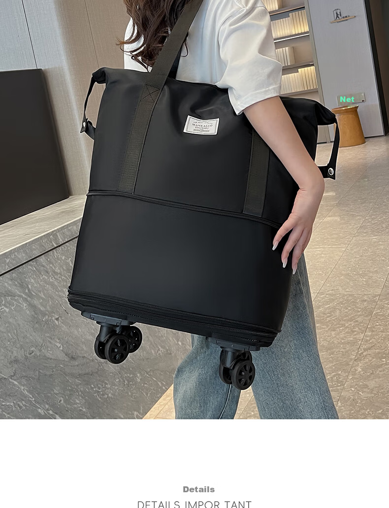 JINSHIWQ Travel Bag Large Capacity Rolling Travel Duffle Bag Portable Maternity Storage Bag with Wet and Dry Separation 11
