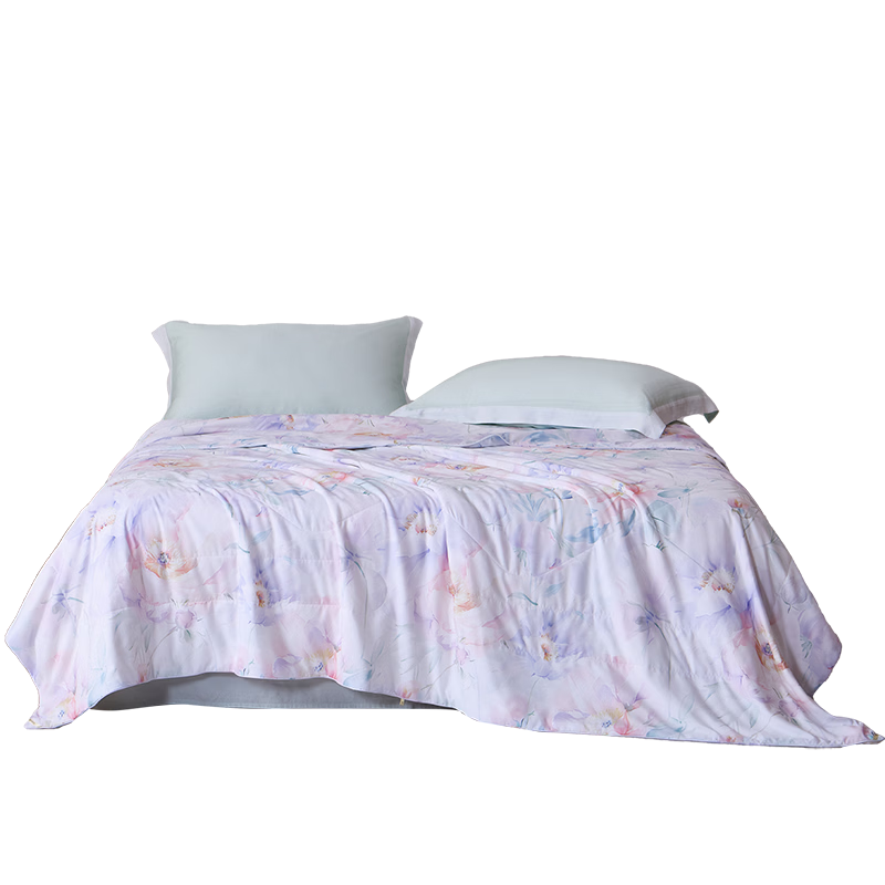 FUANNA Silk Quilt 100% Mulberry Silk Machine Washable Class A Summer Cooling Quilt for Naked Sleep Single/Double Air Conditioning Blanket 203x229cm