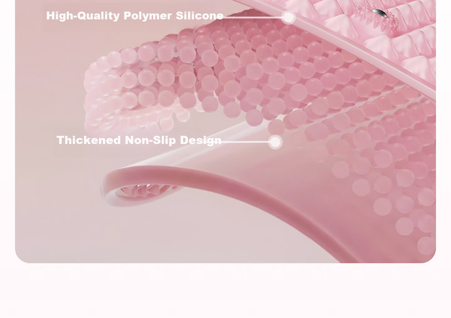 Keep Liquid Soft Silicone Acupressure Board Large Size Food Grade Ultra Slow Running Foot Massage Acupoint Toe Pressure Board Pro - Pink 32