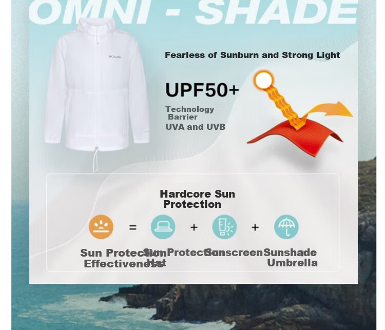 Columbia Men's Outdoor Sports Sun Protection Jacket Windproof Skin Jacket WE1348 327 L 2