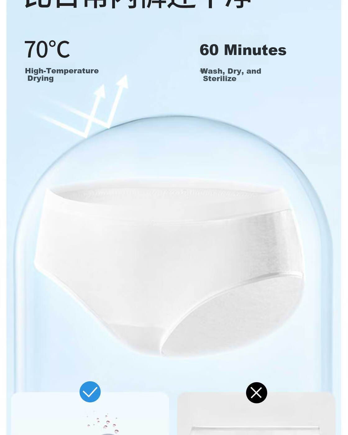 MINISO 4-Pack Lightweight Clean Women's Travel Underwear L Size Wide Hip Portable Disposable Individually Sterilized Packaging 10